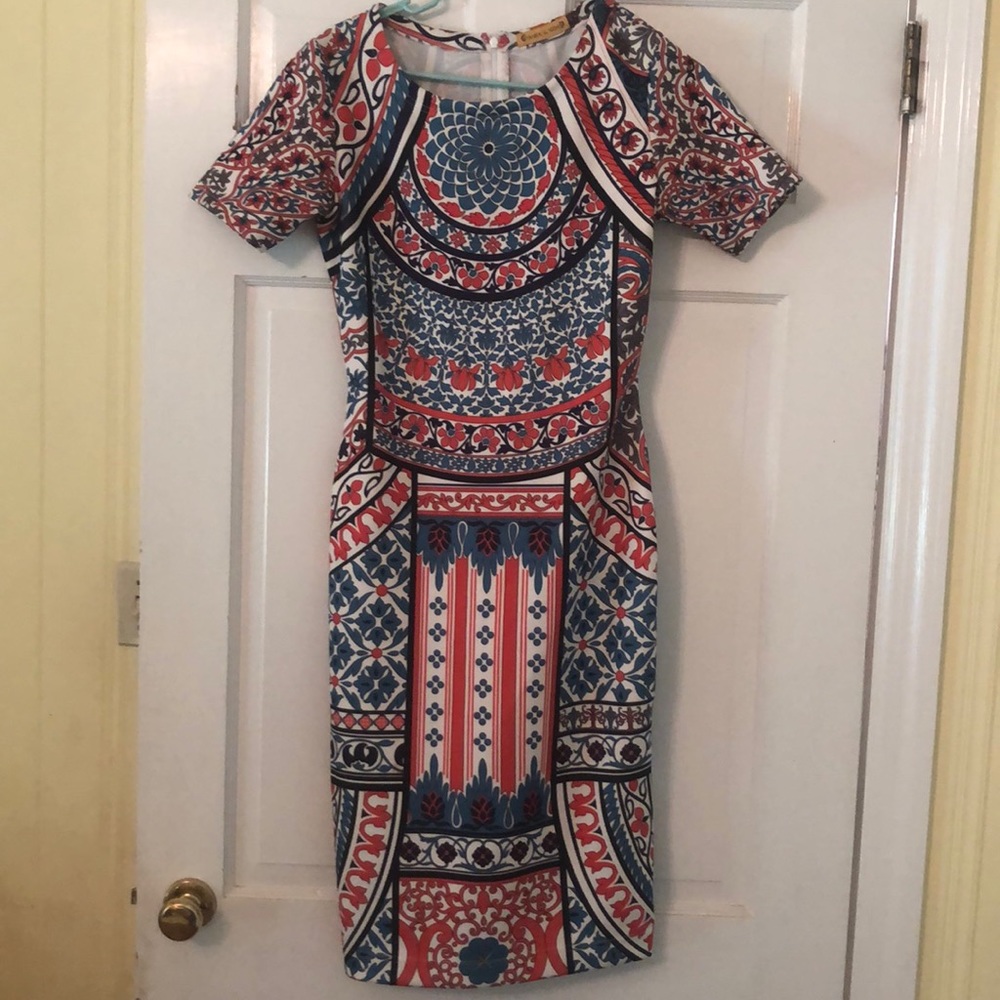 Pankaj & Nidhi tiled sheath dress